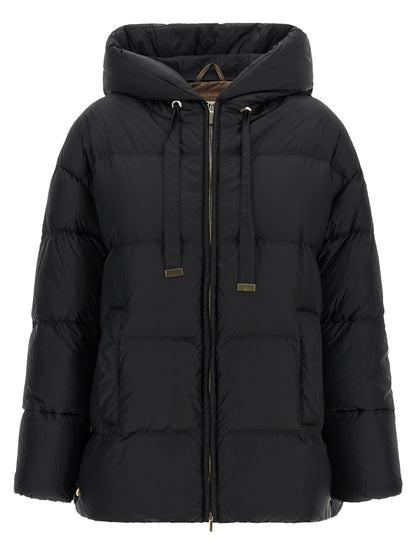 Black Polyamide Full-Length Jacket