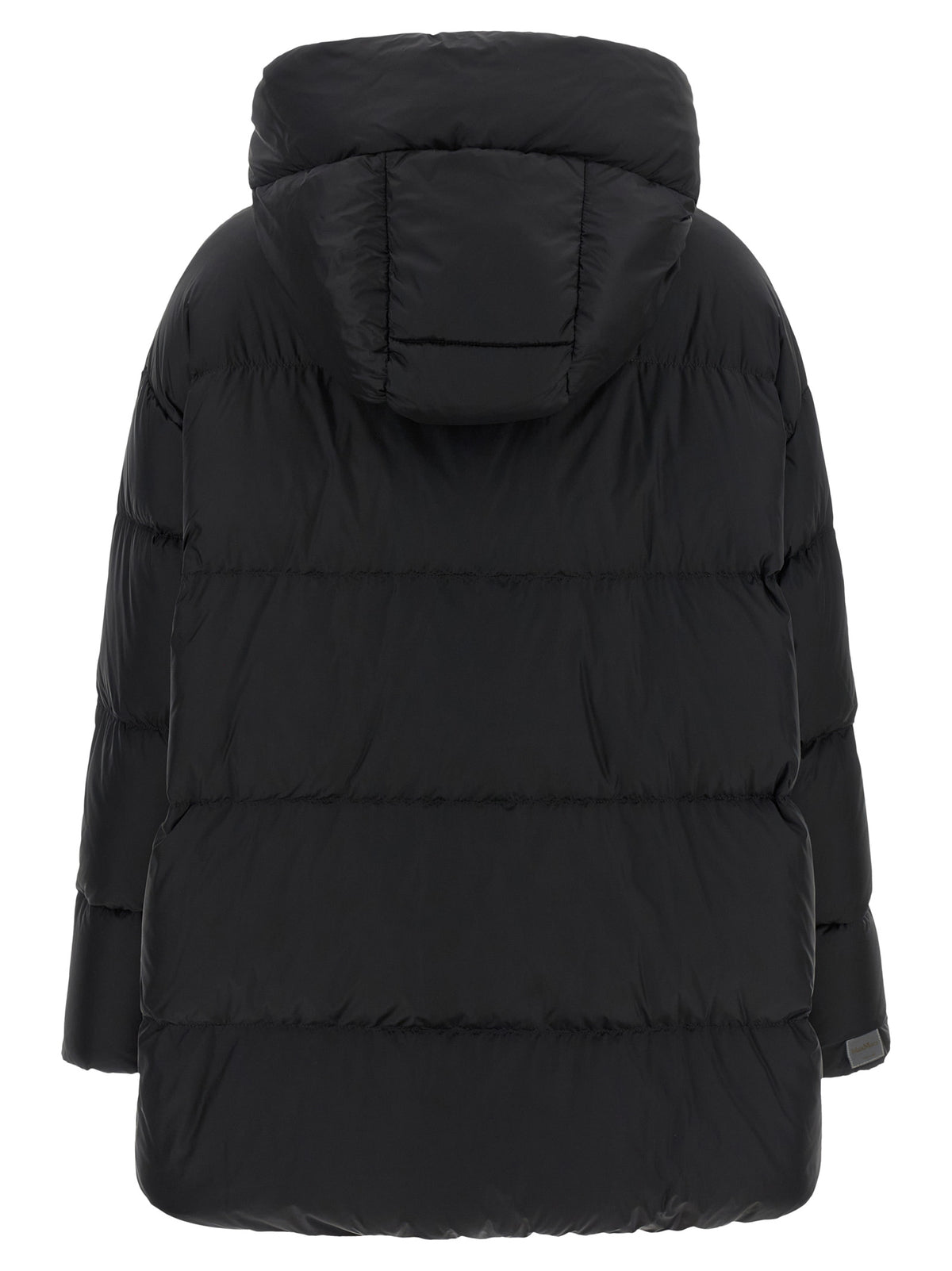 Black Polyamide Full-Length Jacket