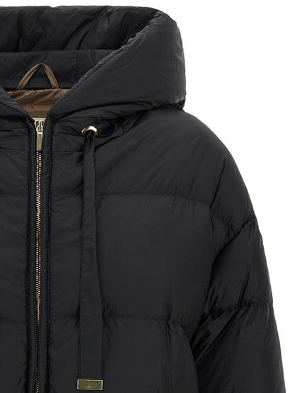Black Polyamide Full-Length Jacket