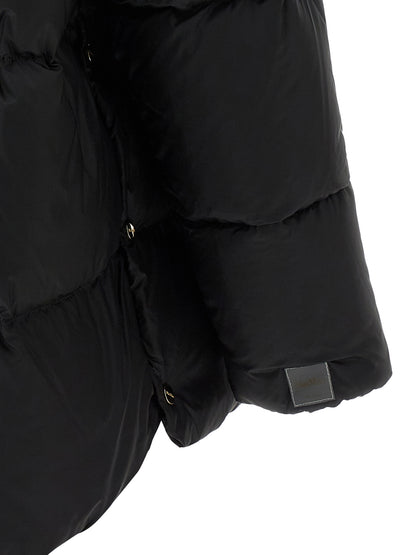 Black Polyamide Full-Length Jacket
