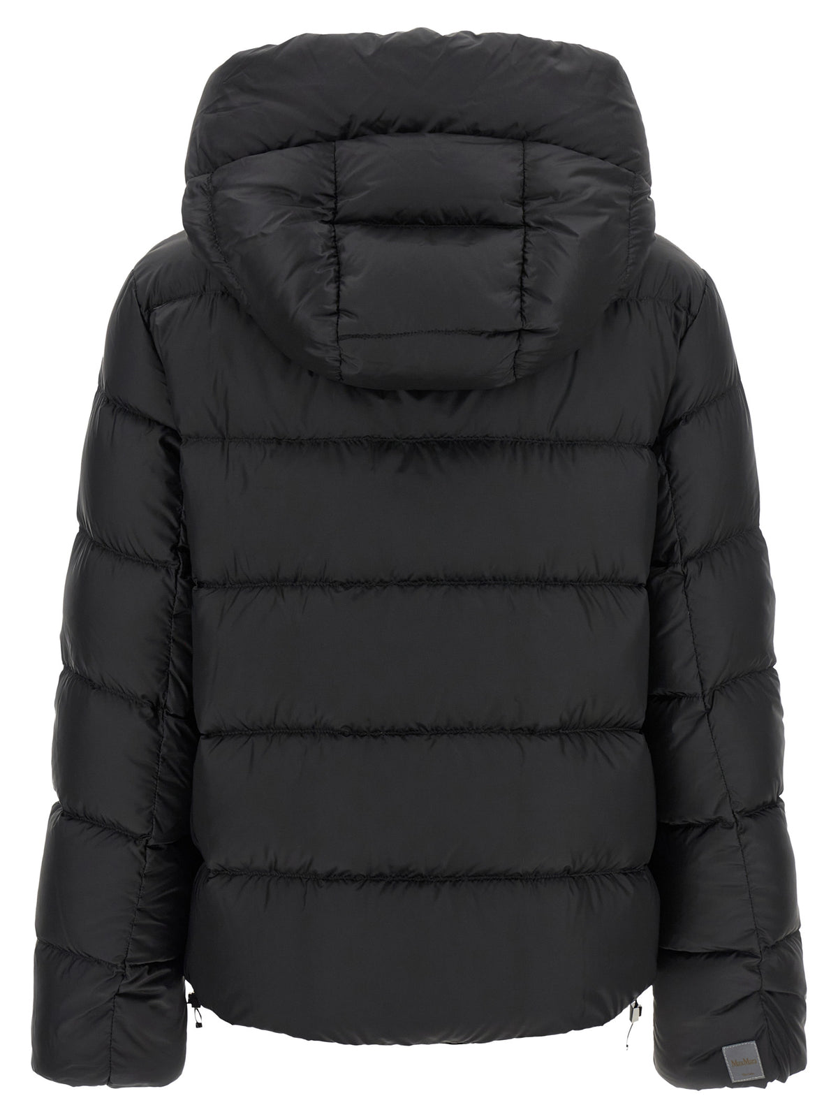 Black Polyester Full-Length Jacket