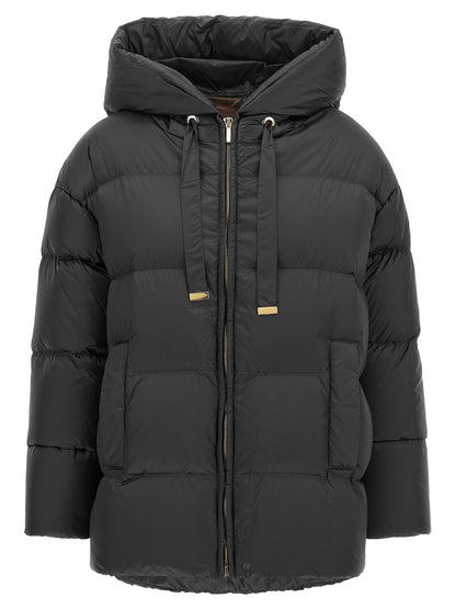 Gray Polyamide Full-Length Jacket