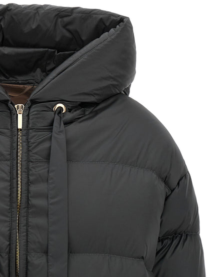 Gray Polyamide Full-Length Jacket