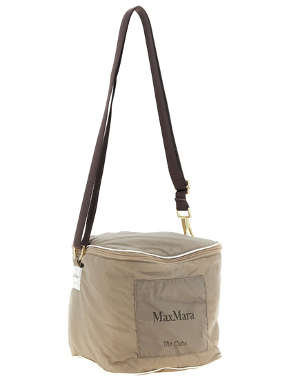 Beige Polyamide Sleeveless Jacket