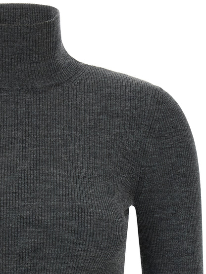 Gray Virgin Wool Cardigan
