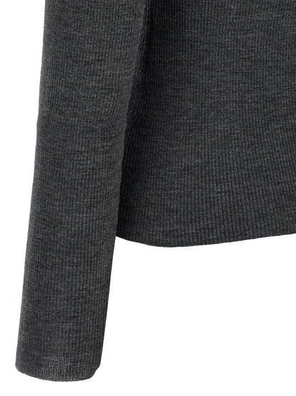 Gray Virgin Wool Cardigan