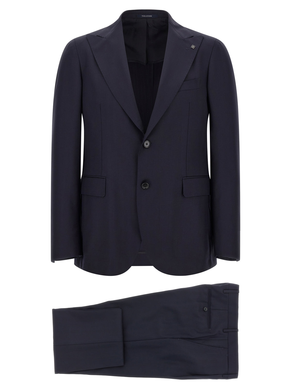 Blue Virgin Wool Two-Piece Suit