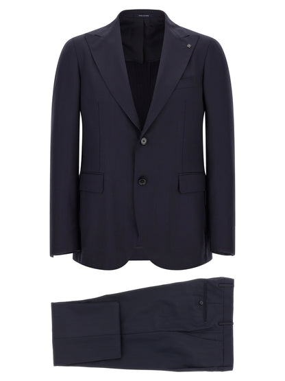 Blue Virgin Wool Two-Piece Suit