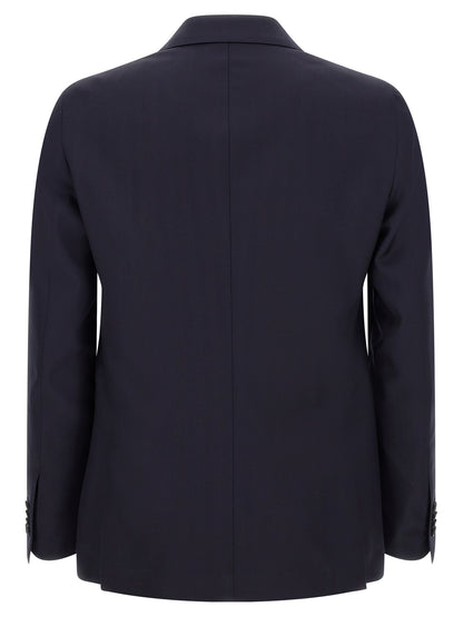 Blue Virgin Wool Two-Piece Suit
