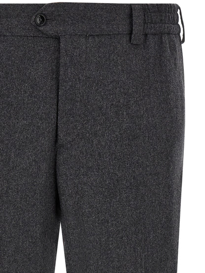 Gray Virgin Wool Dress Pants