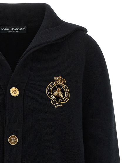 Black Virgin Wool Cardigan