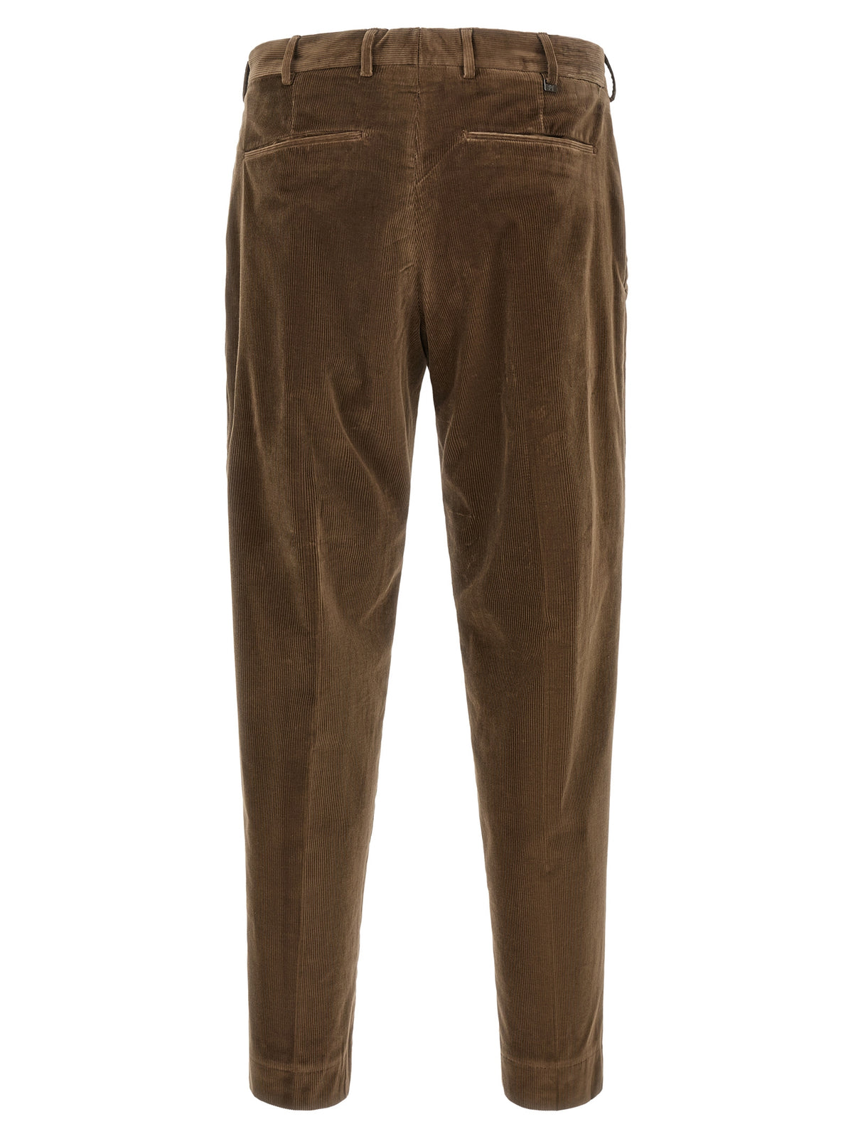 Brown Cotton Casual Pants