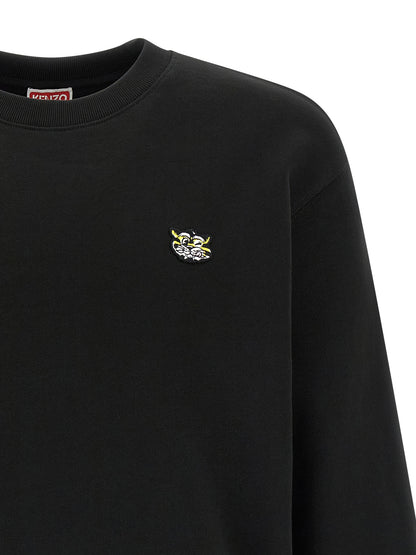 Black Cotton Sweatshirt