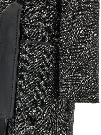 Bicolor Virgin Wool Coat