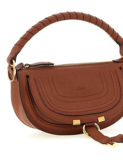 Brown Calfskin Shoulder Bag