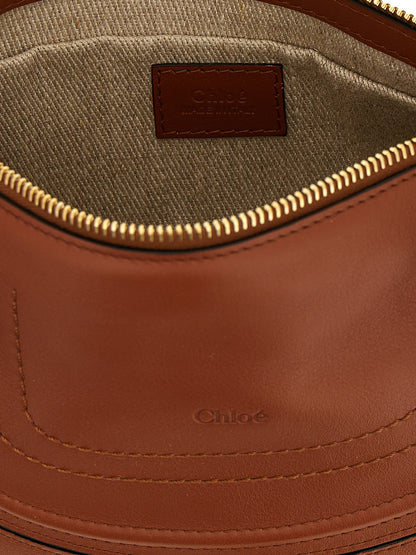 Brown Calfskin Shoulder Bag
