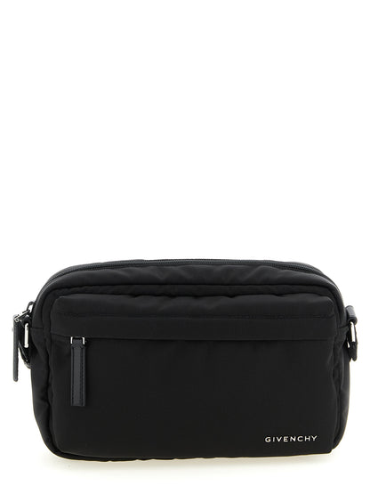 Black Polyamide Crossbody Bag