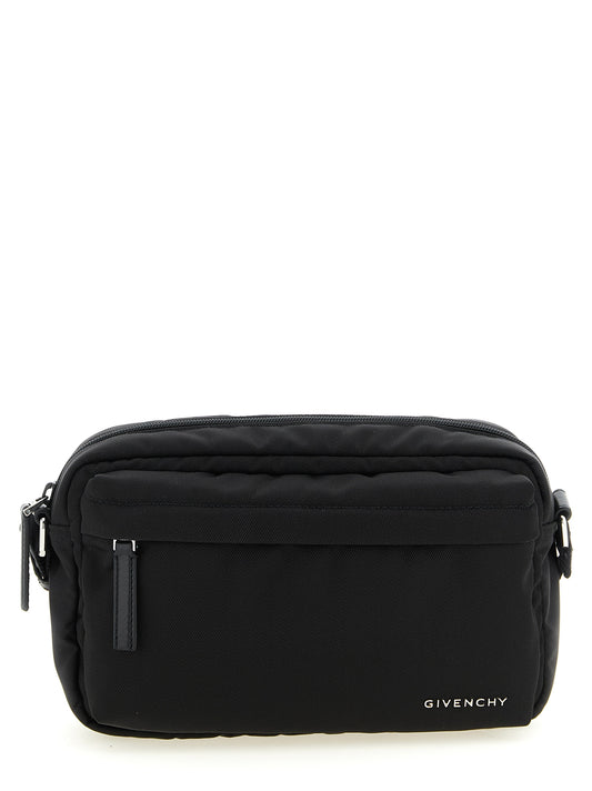 Black Polyamide Crossbody Bag