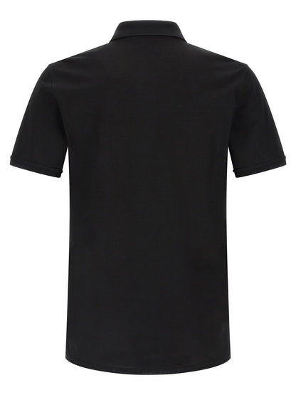 Black Cotton Polo Shirt