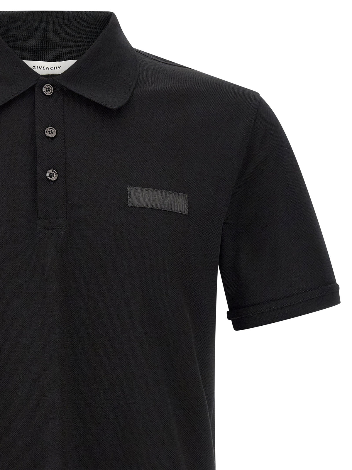 Black Cotton Polo Shirt