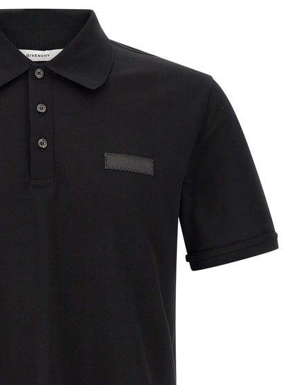 Black Cotton Polo Shirt