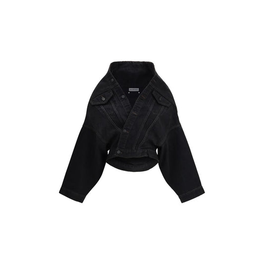 Black Cotton Denim Jacket