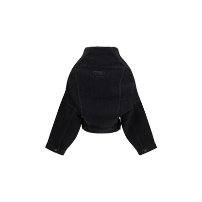 Black Cotton Denim Jacket