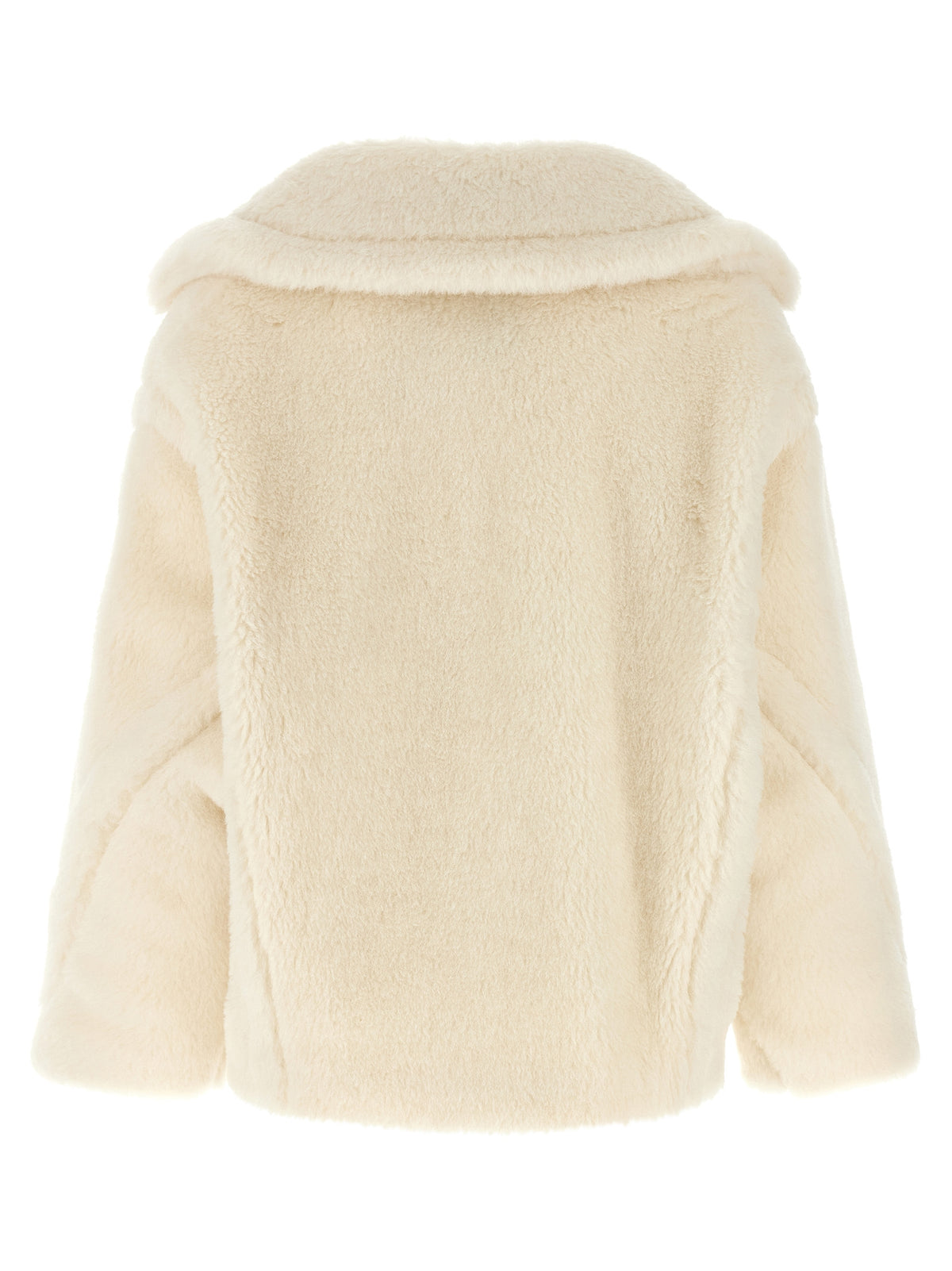 White Alpaca Leather Coat