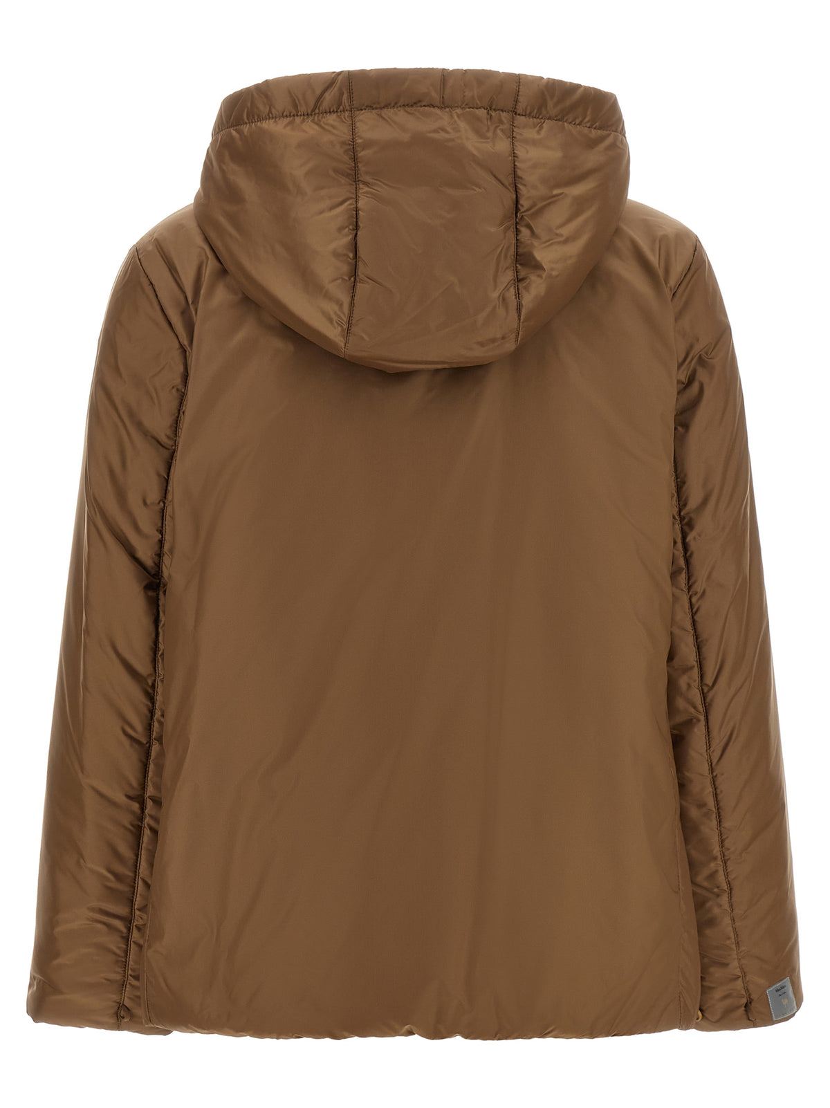 Brown Polyester Full-Length Jacket