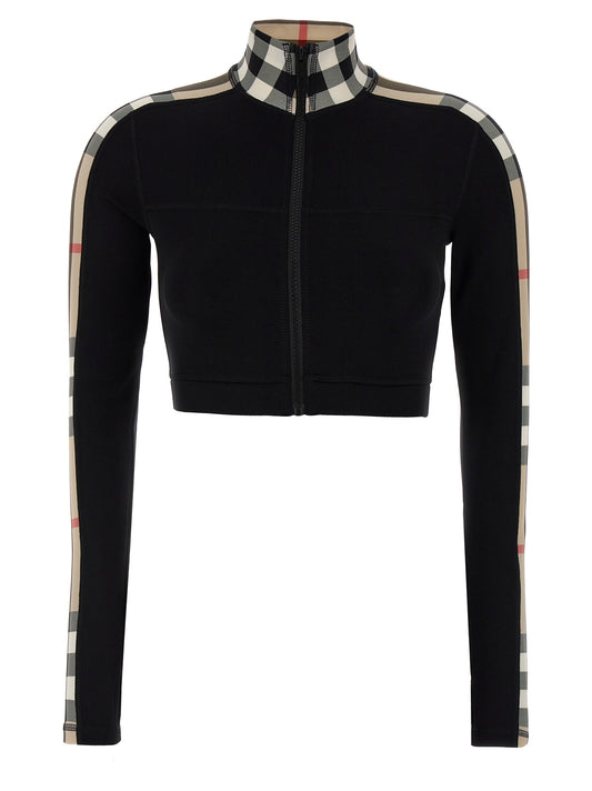 Black Polyamide Sweatshirt