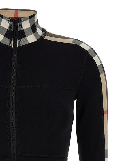 Black Polyamide Sweatshirt