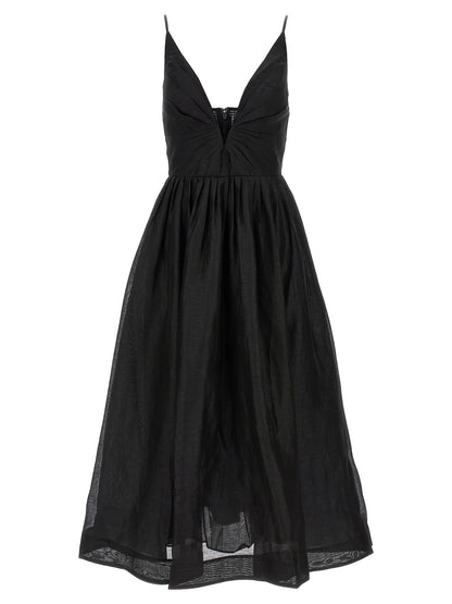 Black Linen Cocktail Dress