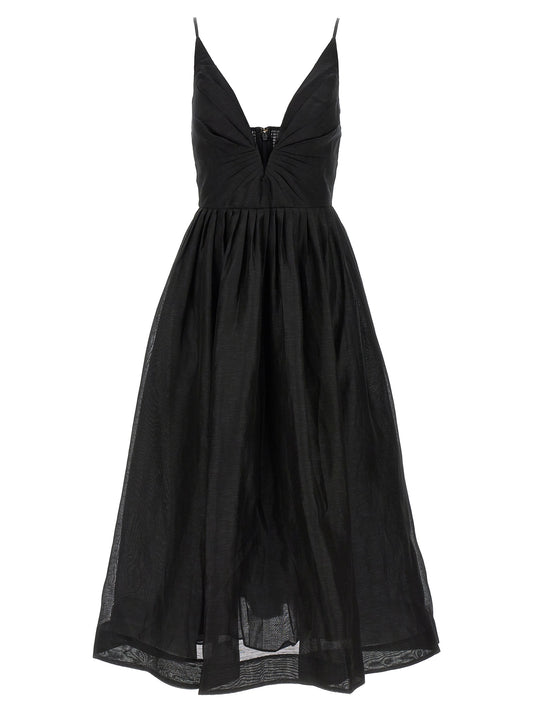 Black Linen Cocktail Dress