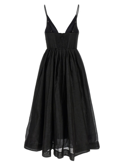 Black Linen Cocktail Dress