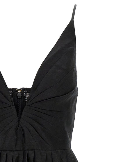 Black Linen Cocktail Dress
