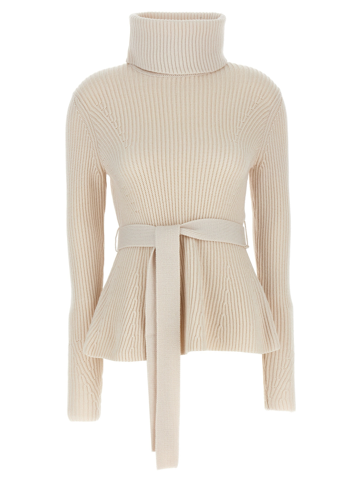 Beige Merino Wool Cardigan