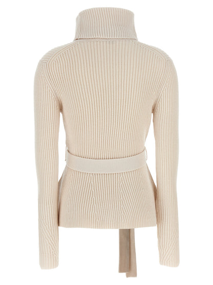 Beige Merino Wool Cardigan