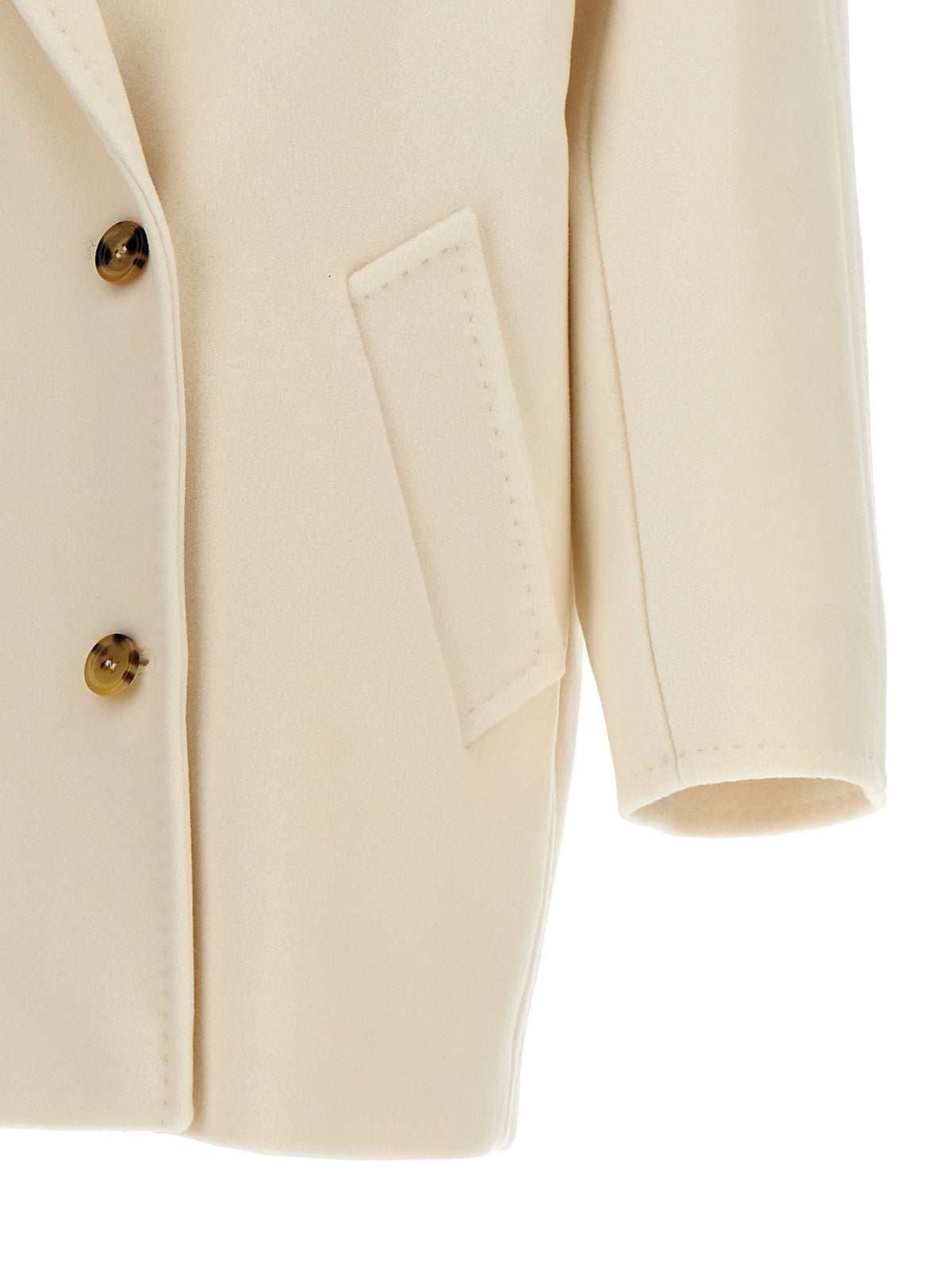 White Virgin Wool Coat