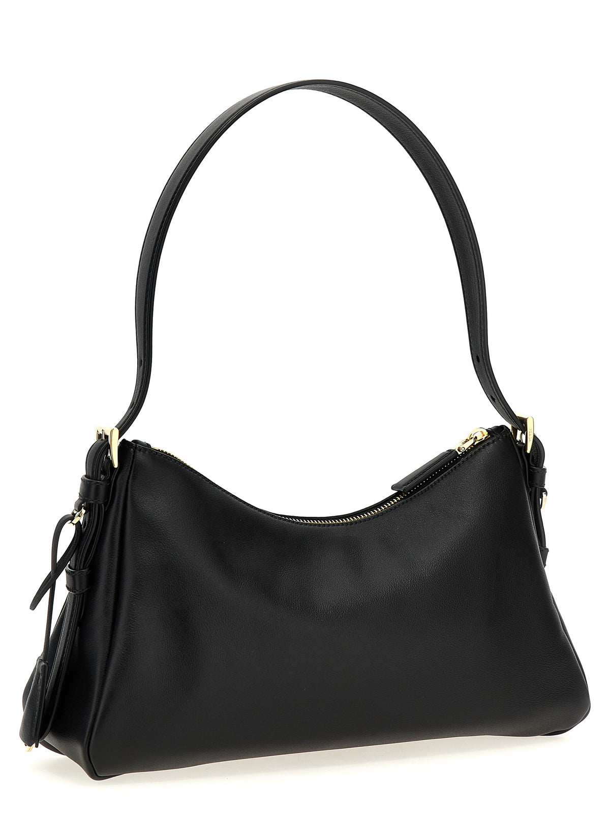 Black Calfskin Shoulder Bag