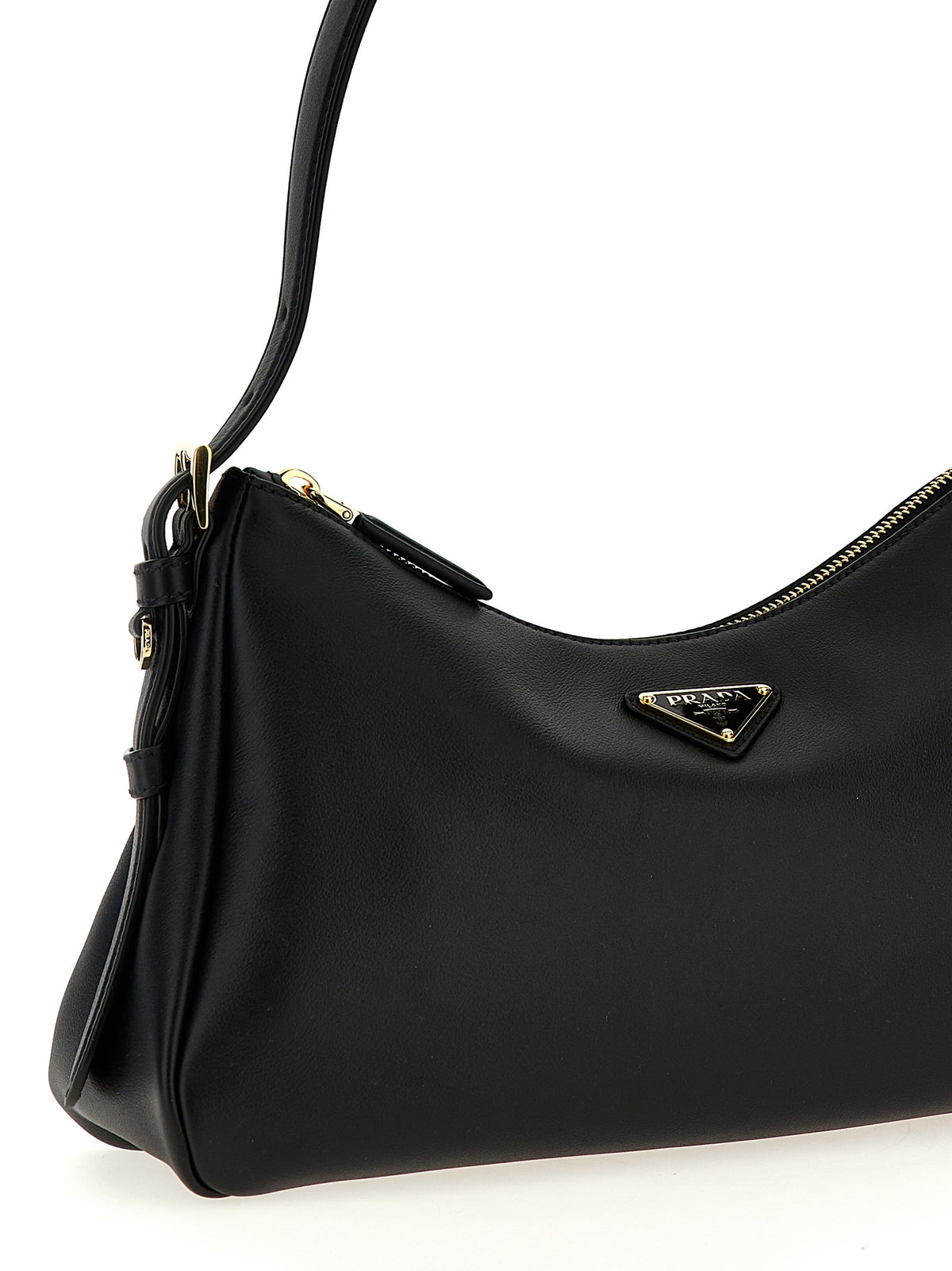 Black Calfskin Shoulder Bag