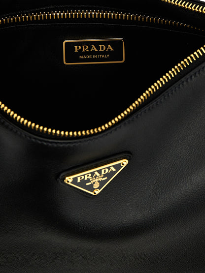 Black Calfskin Shoulder Bag