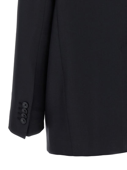 Black Virgin Wool Two-Piece Suit