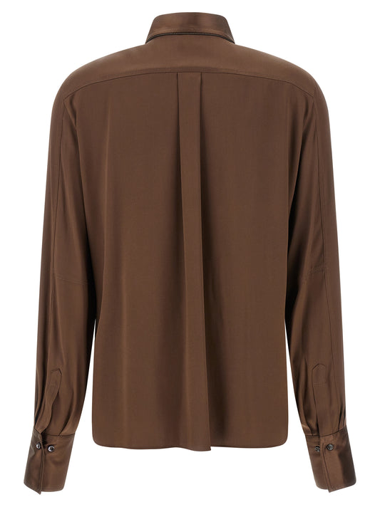 Brown Silk Blouse