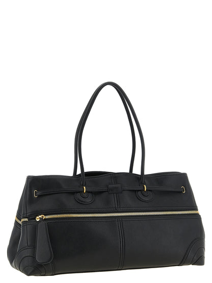 Black Lamb Leather Shoulder Bag