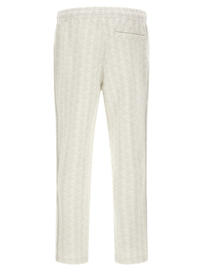 White Polyester Joggers (Workout Pants)
