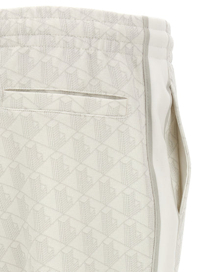 White Polyester Joggers (Workout Pants)