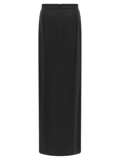 Black Silk Mini Skirt