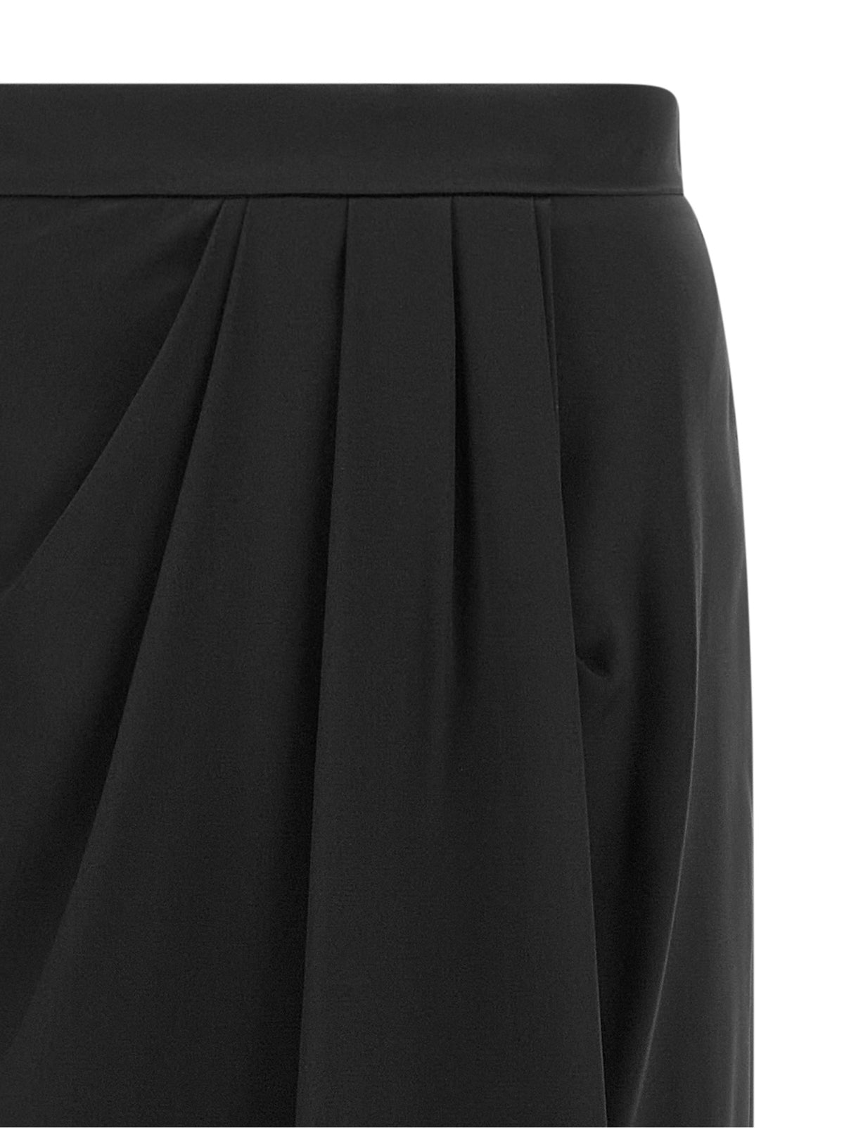 Black Silk Mini Skirt