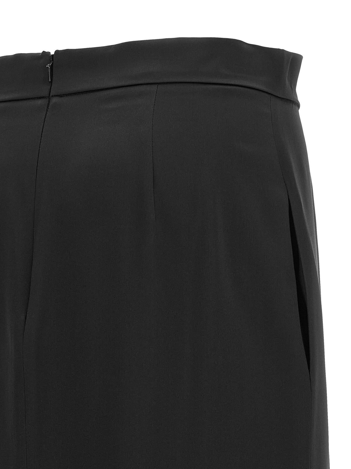 Black Silk Mini Skirt