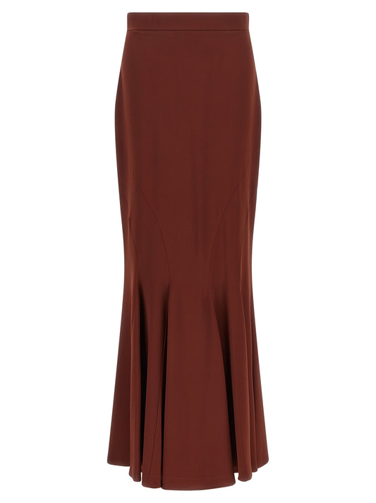 Brown Silk Mini Skirt